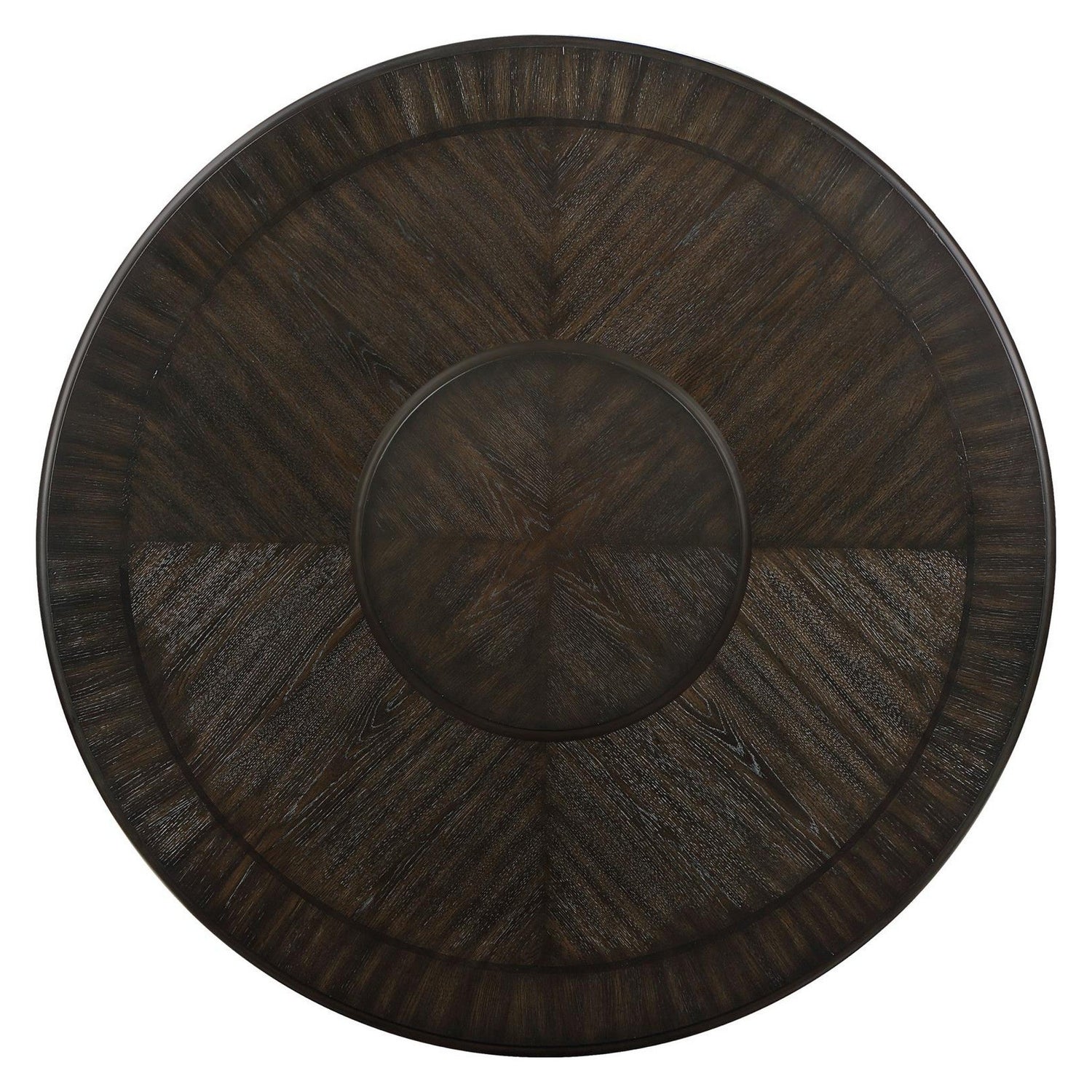 Twyla Round Dining Table with Removable Lazy Susan Dark Cocoa 115101