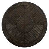 Twyla Round Dining Table with Removable Lazy Susan Dark Cocoa 115101