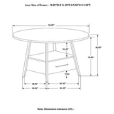 Gibson 1-drawer Round Counter Height Table Yukon Oak and Black 115158