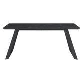 Smith Rectangle Ceramic Top Dining Table Black and Gunmetal 115231