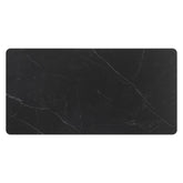 Smith Rectangle Ceramic Top Dining Table Black and Gunmetal 115231