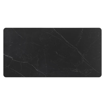 Smith Rectangle Ceramic Top Dining Table Black and Gunmetal 115231