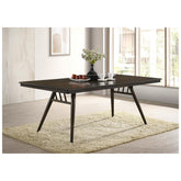 Wes Rectangular Dining Table Dark Walnut 115271