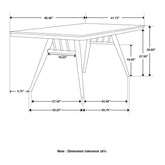 Wes Rectangular Dining Table Dark Walnut 115271