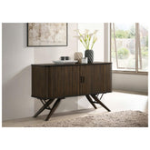 Wes 2-door Rectangular Server Dark Walnut 115275