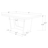 Osborne Trestle Base Marble Top Dining Table Espresso and White 115511