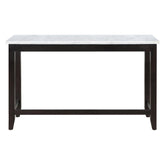 Toby Rectangular Marble Top Counter Height Table Espresso and White 115528