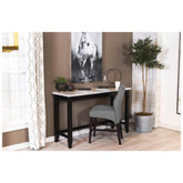 Toby Rectangular Marble Top Counter Height Table Espresso and White 115528