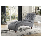 CHAISE, DARK GRAY 100% POLYESTER 1162GY-5