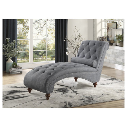 CHAISE, DARK GRAY 100% POLYESTER 1162GY-5