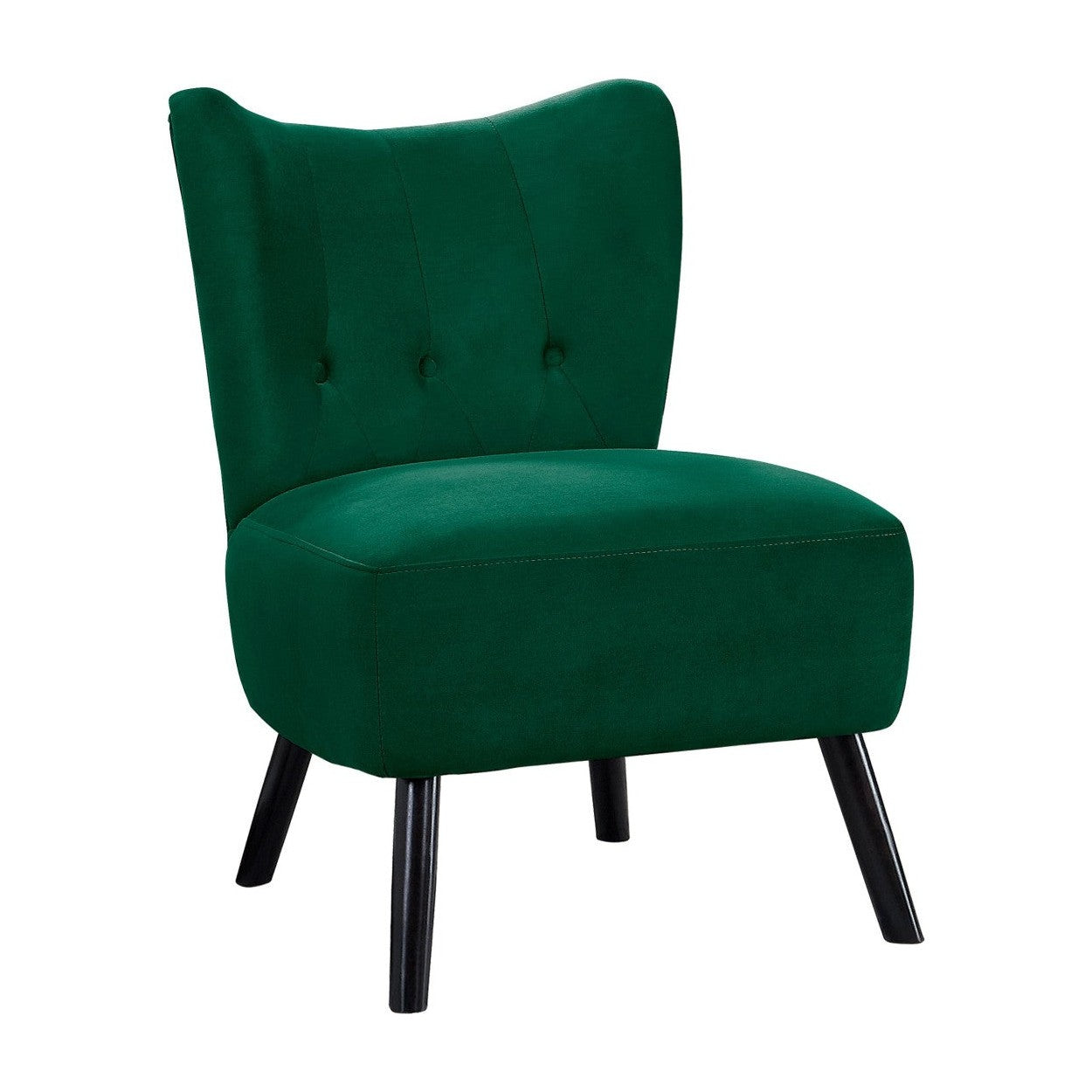 ACCENT CHAIR, GREEN VELVET 1166GR-1