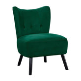 ACCENT CHAIR, GREEN VELVET 1166GR-1