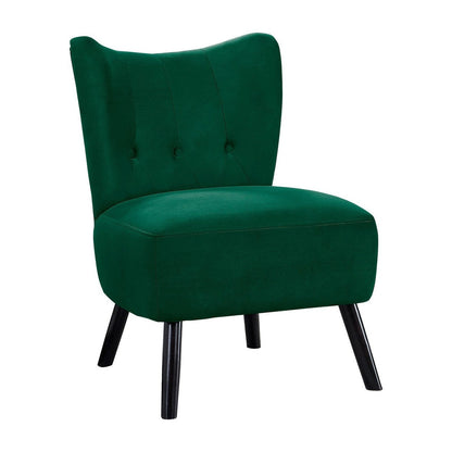 ACCENT CHAIR, GREEN VELVET 1166GR-1