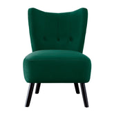 ACCENT CHAIR, GREEN VELVET 1166GR-1