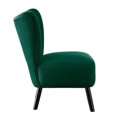 ACCENT CHAIR, GREEN VELVET 1166GR-1