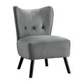 ACCENT CHAIR, GRAY VELVET 1166GY-1