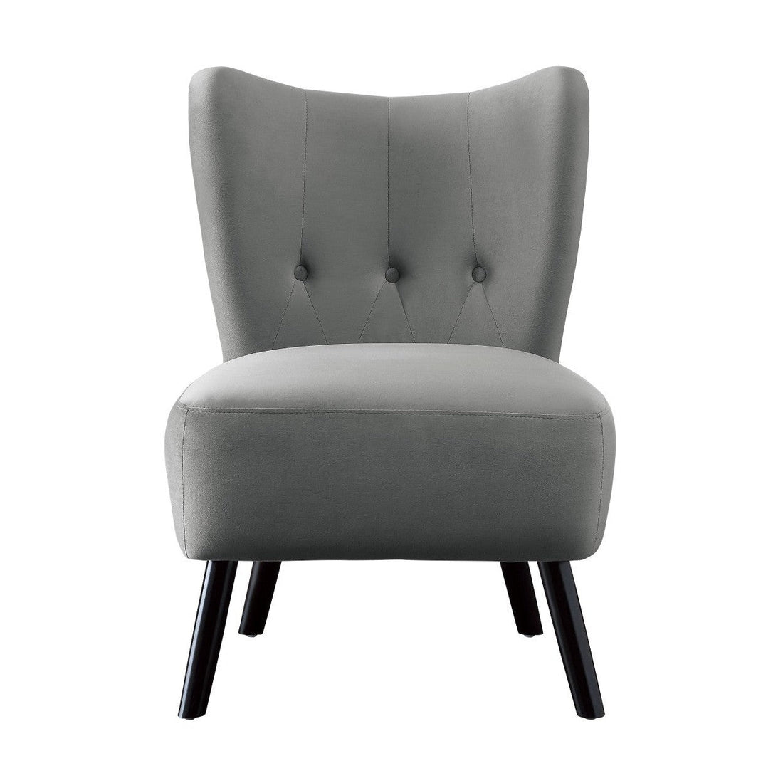 ACCENT CHAIR, GRAY VELVET 1166GY-1