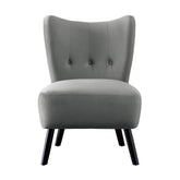 ACCENT CHAIR, GRAY VELVET 1166GY-1
