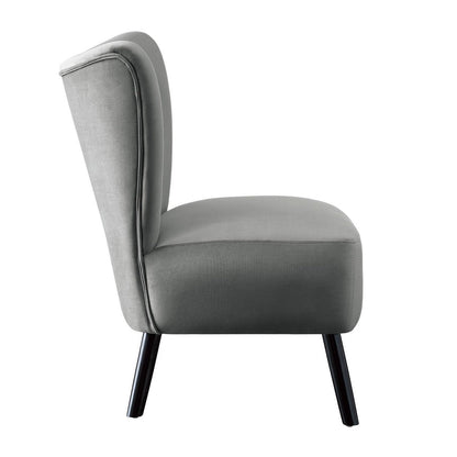 ACCENT CHAIR, GRAY VELVET 1166GY-1