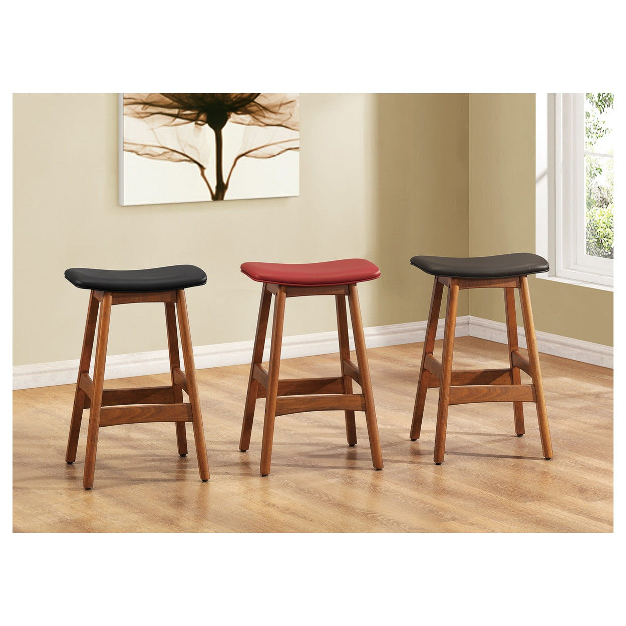 COUNTER HEIGHT STOOL, DARK BROWN 1188DB-24