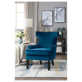 ACCENT CHAIR, BLUE VELVET 1190BU-1