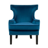 ACCENT CHAIR, BLUE VELVET 1190BU-1