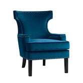 ACCENT CHAIR, BLUE VELVET 1190BU-1