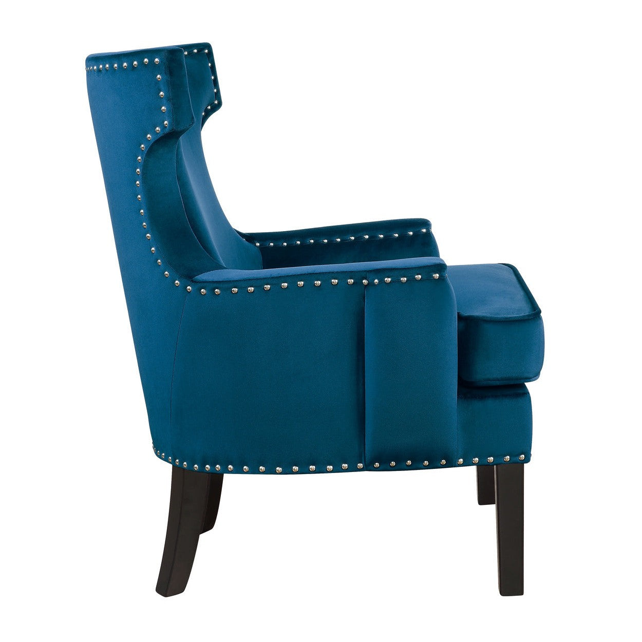 ACCENT CHAIR, BLUE VELVET 1190BU-1