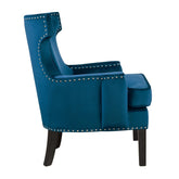 ACCENT CHAIR, BLUE VELVET 1190BU-1