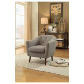 ACCENT CHAIR, BEIGE 100% POLYESTER 1192BE