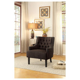 ACCENT CHAIR, CHOCOLATE 100% POLYESTER 1194CH
