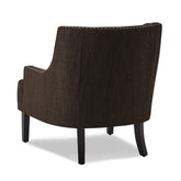 ACCENT CHAIR, CHOCOLATE 100% POLYESTER 1194CH