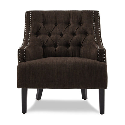 ACCENT CHAIR, CHOCOLATE 100% POLYESTER 1194CH
