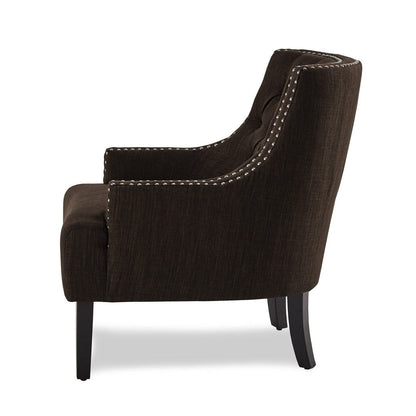 ACCENT CHAIR, CHOCOLATE 100% POLYESTER 1194CH