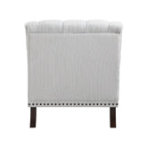 Tufted Accent Chair w/nailheads, Gray/White 1201F5S