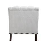 Tufted Accent Chair w/nailheads, Gray/White 1201F5S