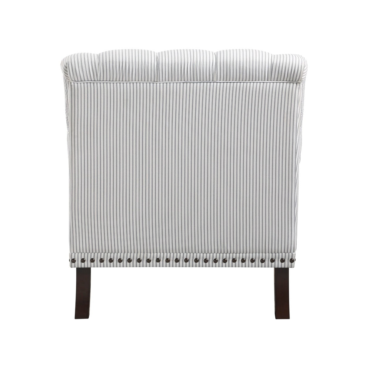 Tufted Accent Chair w/nailheads, Gray/White 1201F5S