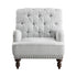 Tufted Accent Chair w/nailheads, Gray/White 1201F5S