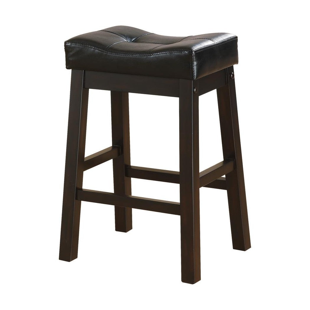 Donald Upholstered Counter Height Stools Black and Cappuccino (Set of 2) 120519
