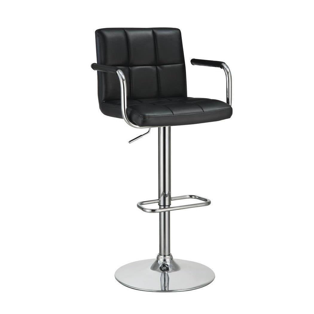 Palomar Adjustable Height Bar Stool Black and Chrome 121095