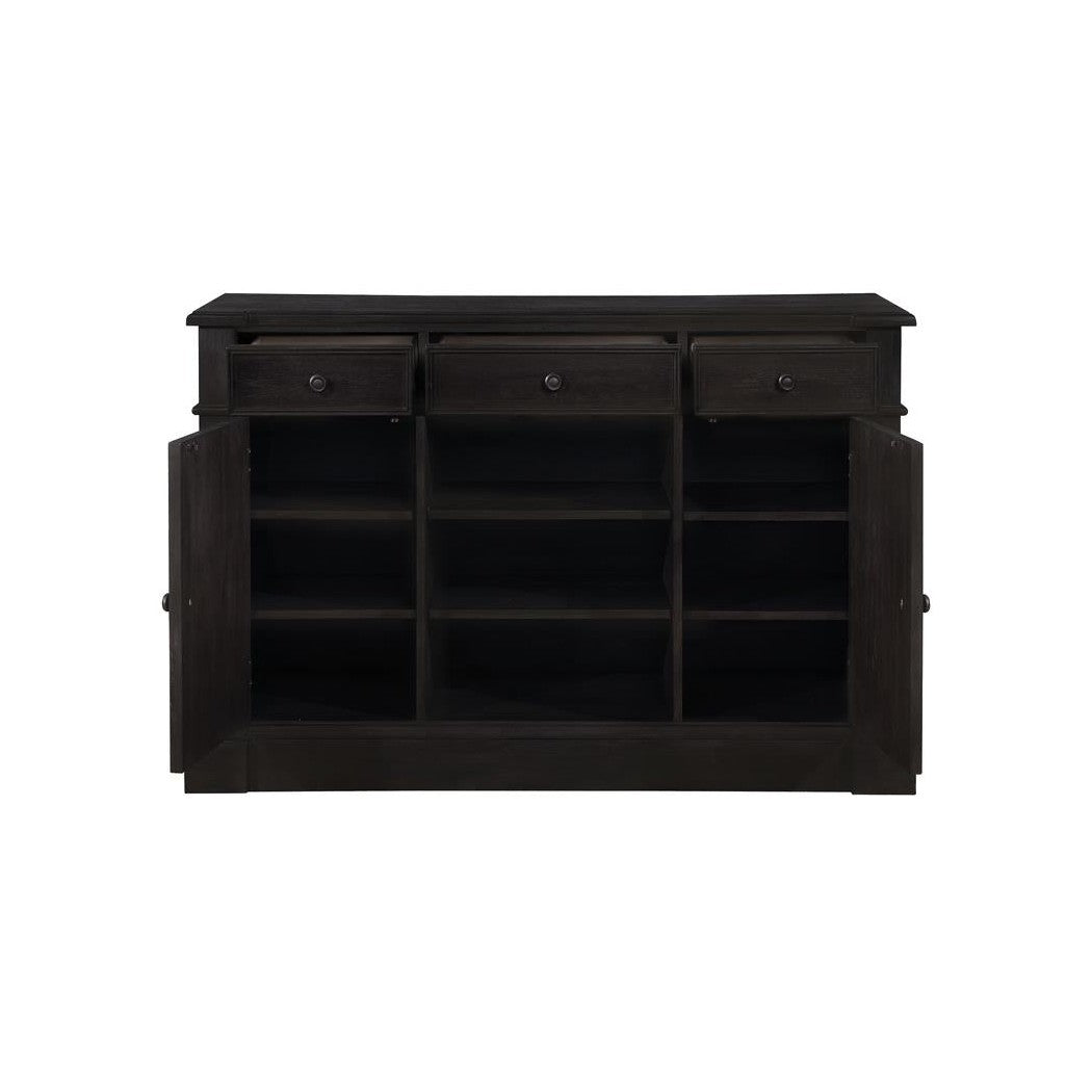 Phelps 2-door Rectangular Server Antique Noir 121235