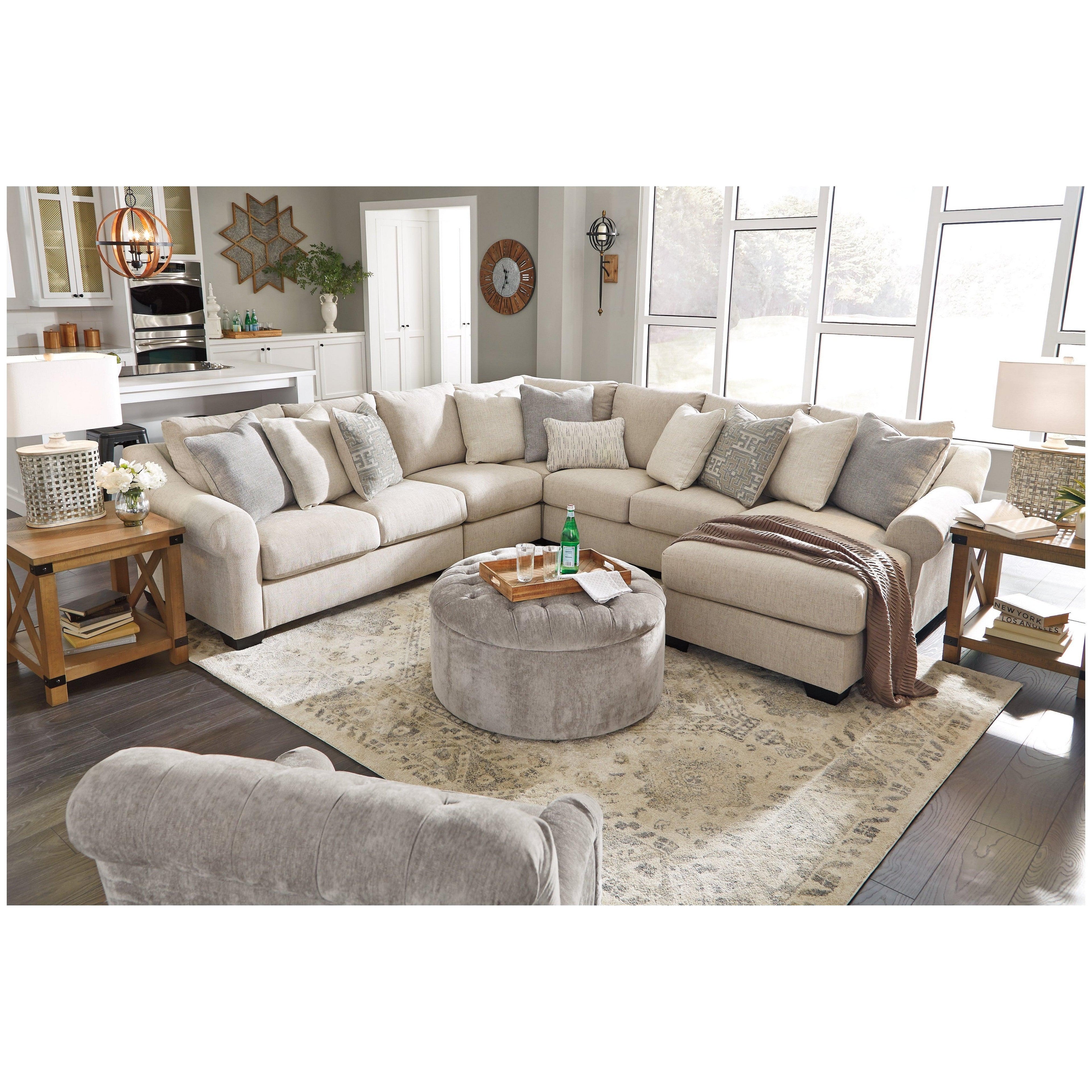 Carnaby Oversized Accent Ottoman Ash-1240408