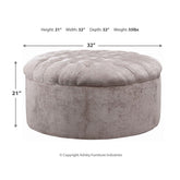 Carnaby Oversized Accent Ottoman Ash-1240408