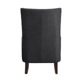 ACCENT CHAIR W/ KIDNEY PILLOW, CHARCOAL 100% POLYESTER 1296F1S