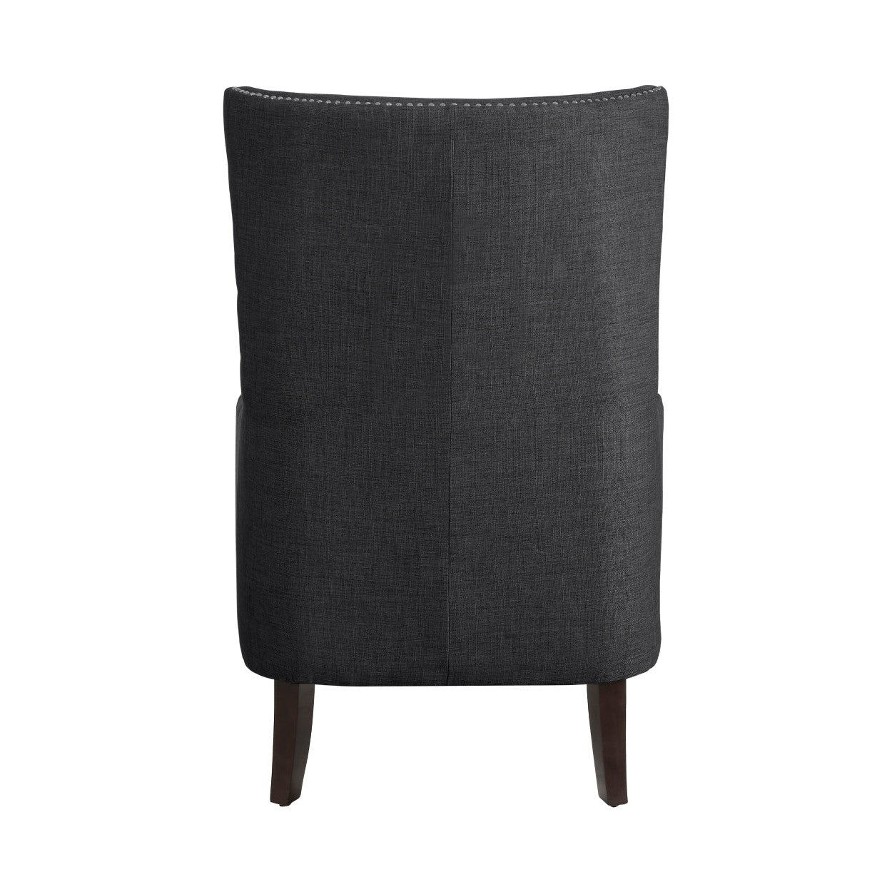 ACCENT CHAIR W/ KIDNEY PILLOW, CHARCOAL 100% POLYESTER 1296F1S