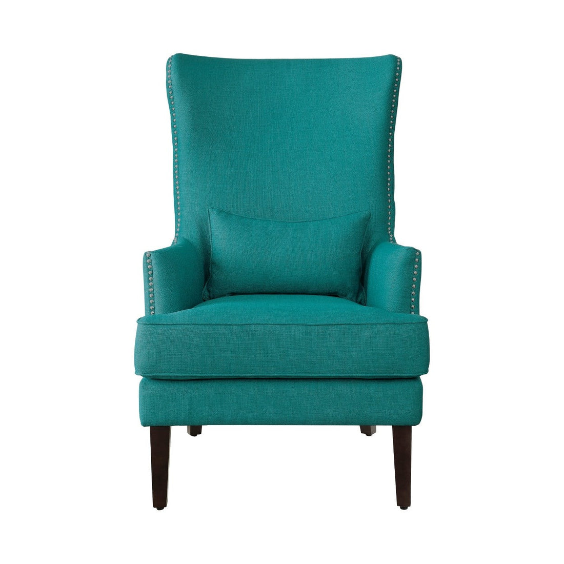 ACCENT CHAIR W/ KIDNEY PILLOW, TEAL 100% POLYESTER 1296F2S