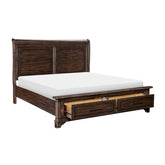 (3) California King Platform Bed with Footboard Storage 1406K-1CK*
