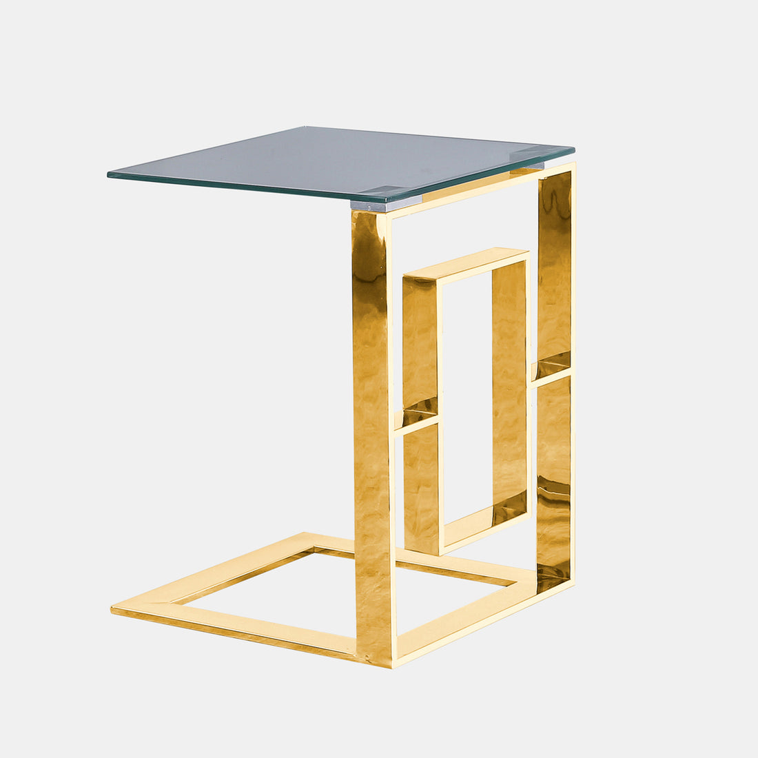 Sagebrook Home Metal Box Frame 22&quot; Side Table,gold -kd