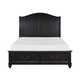 (3) Queen Platform Bed with Footboard Storage 1420-1*