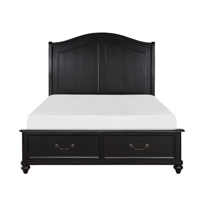 (3) Queen Platform Bed with Footboard Storage 1420-1*